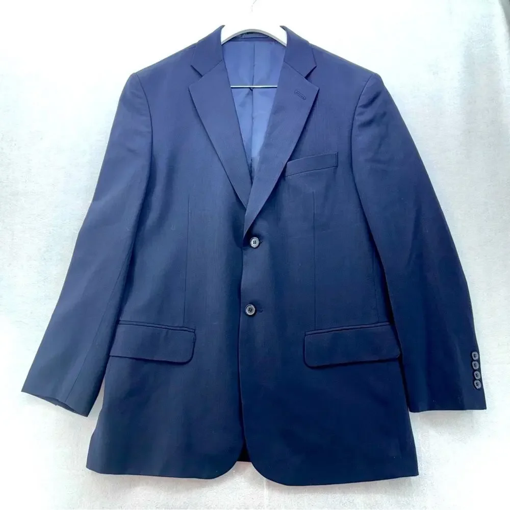 Cornelli Luxury Wool Blazer Sport Coat Classic Fit Navy Blue Mens size 40 Reg